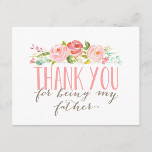 Floral Father Thank You Card