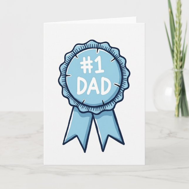 Floral Fathers Day Award Card (Front)