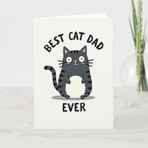 Floral Fathers Day Feline Card