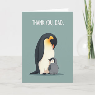 Floral Fathers Day Penguin Card