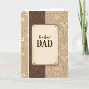 Floral Fathers Day Stars Card