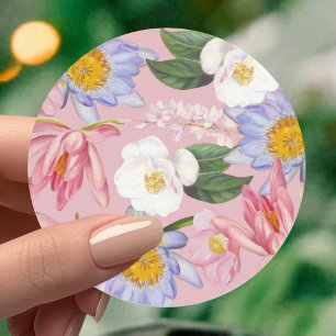 Floral Favor Sticker