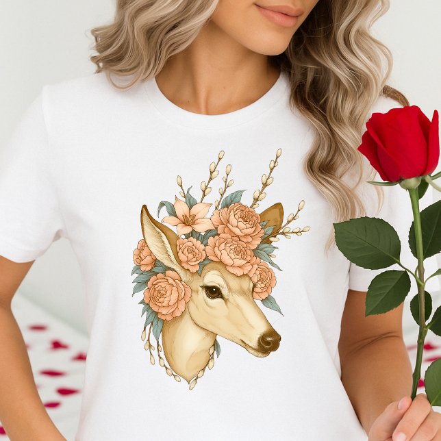 Floral Fawn – Nature’s Gentle Spirit Tri-Blend Shirt (Creator Uploaded)