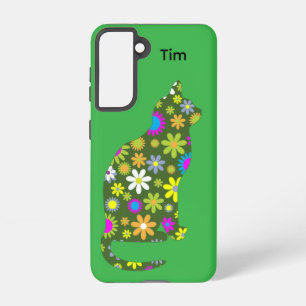 Floral Feline Samsung Galaxy Case