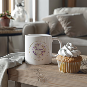 Floral Female Sign Women's Day March 20 Large Coffee Mug