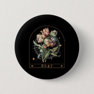 Floral Feminist 8647 Anti-trump Human Rights Funny 6 Cm Round Badge
