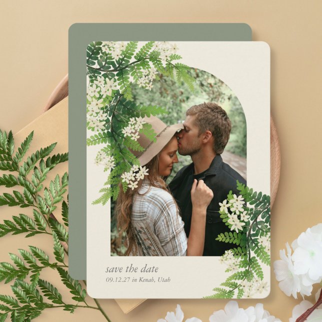 Floral Ferns Wedding Save the Date (Creator Uploaded)