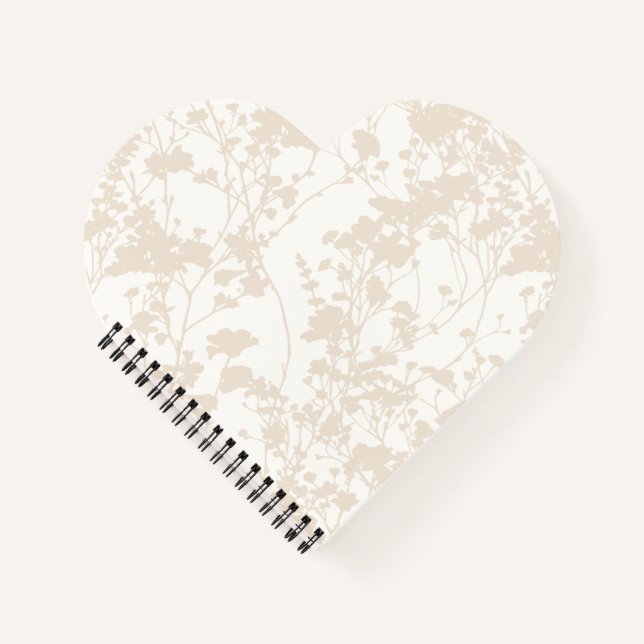 Floral Field (Ivory - Champagne) Notebook (Front)