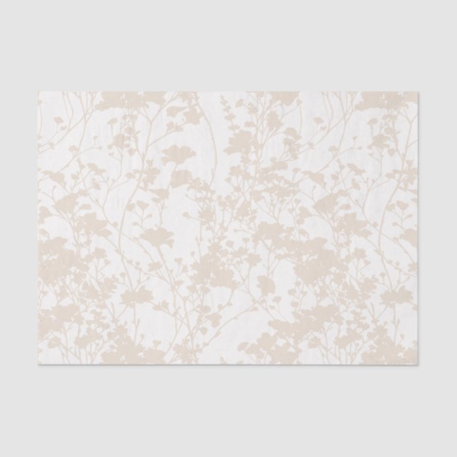 Floral Field (Ivory - Champagne) Tissue Paper (Front)