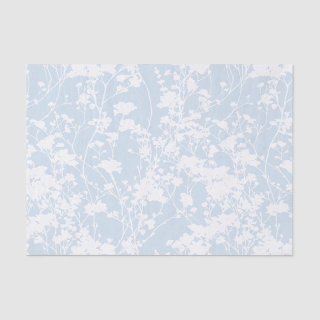 Floral Field (Powder Blue) Tissue Paper (Front)