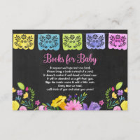 Floral fiesta baby shower book request insert