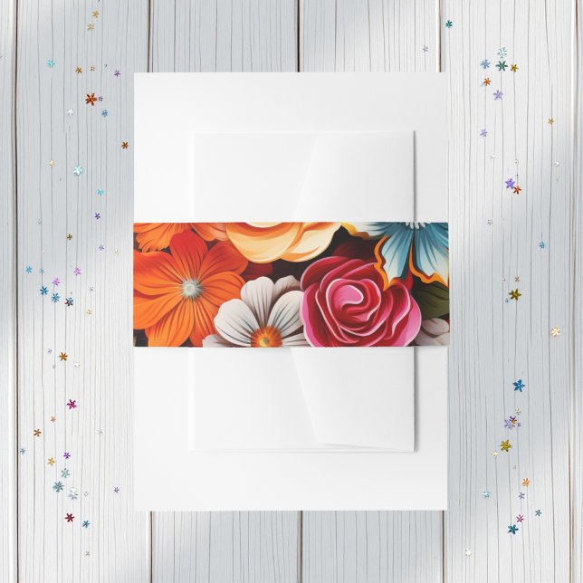 Floral Fiesta Invitation Belly Band (Floral Fiesta Invitation Belly Band)