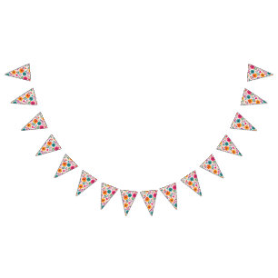Floral Fiesta Spanish Birthday Party Pattern Bunting