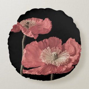 Floral fine art still life pastel color macro of a round cushion