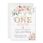 Floral First Birthday Invite-A188 Miss ONE-derful