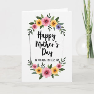 Floral First Mother Day Card