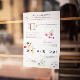 Floral Fitness & Nutrition Service List Template Flyer