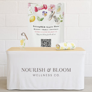 Floral Fitness   Wellness QR Code Branding Banner