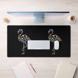 Floral Flamingo Cute Animal Aesthetic Lover Gift Desk Mat