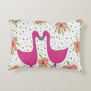 Floral Flamingo Fiesta Decorative Cushion
