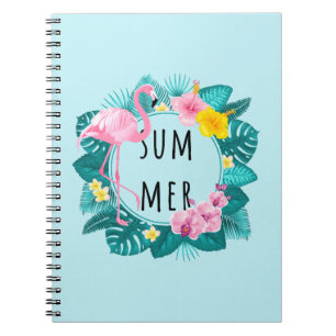 Floral Flamingo Summer Bliss  Notebook