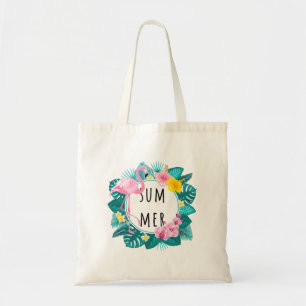 Floral Flamingo Summer Bliss  Tote Bag