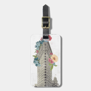 Floral Flat Iron   New York, NY Luggage Tag