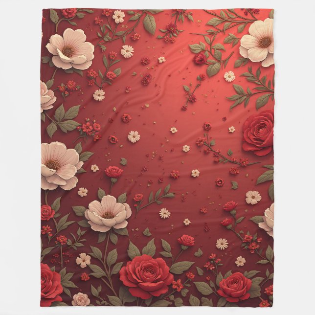 Floral  FleeBlanket Gifts for Women Fleece Blanket (Front)