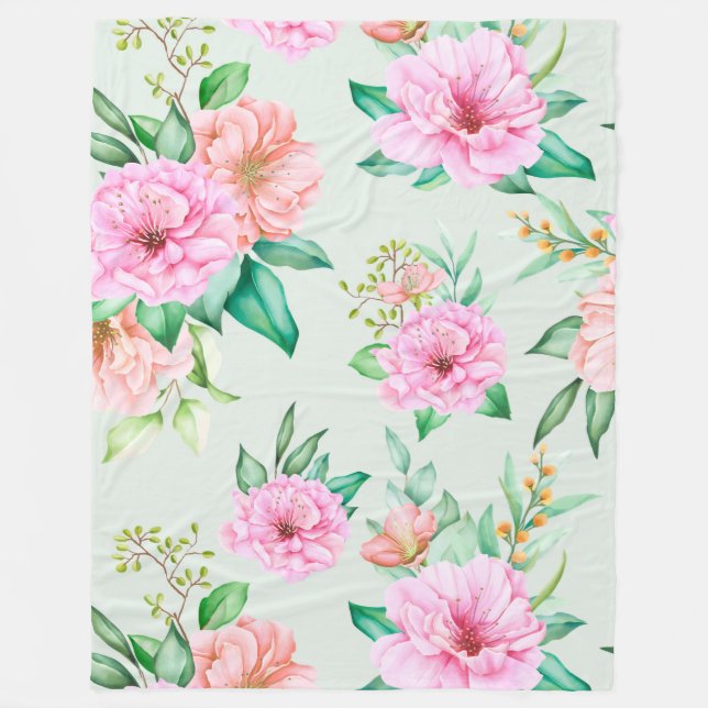Floral Fleece Blanket (Front)