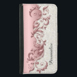 Floral Florid Rose Metallic White Confetti Samsung Galaxy S5 Wallet Case<br><div class="desc">Wallet Cases. Featured in a pretty rose florid floral faux metallic design with faux confetti glitter and DIY Text. Made with high resolution vector graphics for a professional print. 100% Customise-able. Ready to fill in the box(es) or Click on the CUSTOMIZE IT button to change, move, delete, re-size any of...</div>