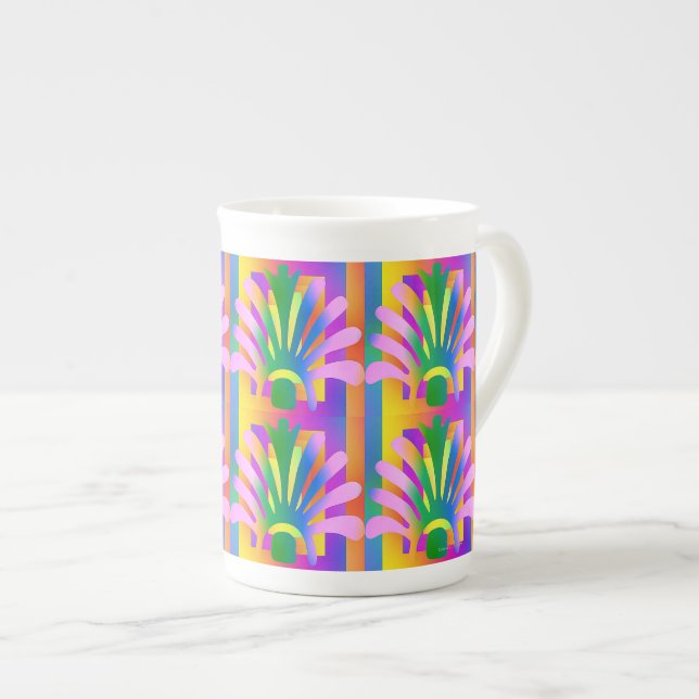 Floral Flourish  Bone China Mug (Front Right)