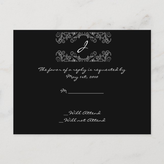 Floral Flourish RSVP Card (Front)