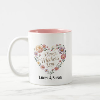 Floral Flower Leaf Happy Mother Day Mugs Gift Cup