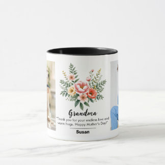 Floral Flower Mother's Day Granma Gift Combo Mug