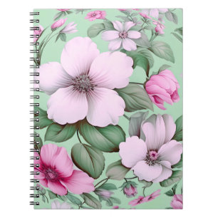 Floral Flower Pastel Colour Garden Nature Lover Notebook