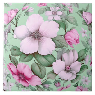 Floral Flower Pastel Colour Garden Nature Lover Tile