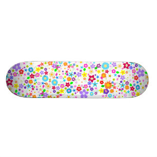 Floral flower pattern Girls Skateboard