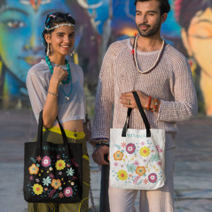 Floral Flower Power Colourful Tote Bag