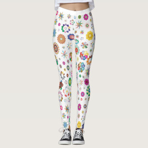 floral flower spring summer colourful art leggings