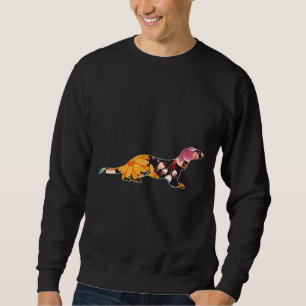Floral Flower Vintage Retro Ferret Sweatshirt