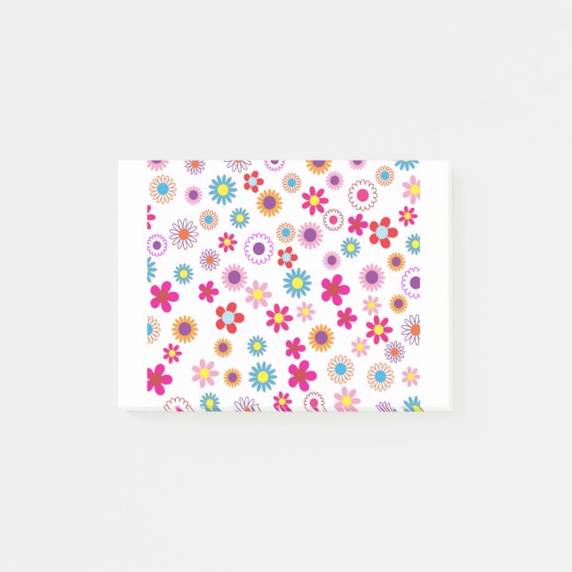 Floral Flowers Background Pattern Wallpaper Paper. Post-it Notes (Front)