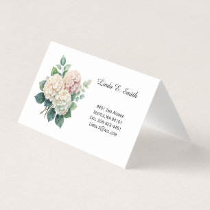 Floral Folded Calling Card