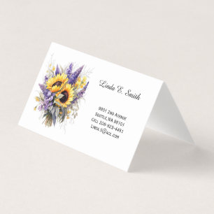 Floral Folded Calling Card