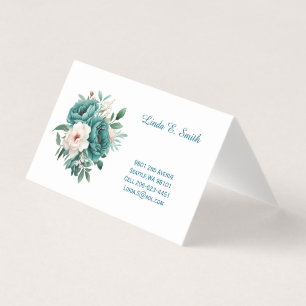 Floral Folded Calling Card