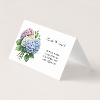 Floral Folded Calling Card