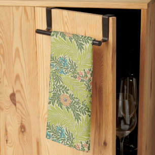 Floral Foliage Vintage William Morris Larkspur Tea Towel