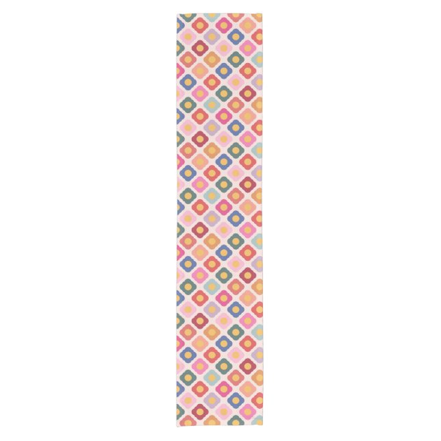 Floral Folk Art Dining Room Table Runner (Front)