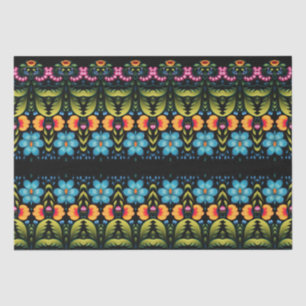 Floral Folk Art Modern Tissue Paper