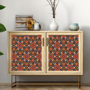 Floral Folk Art Motifs Pattern Decoupage Scrapbook Tissue Paper