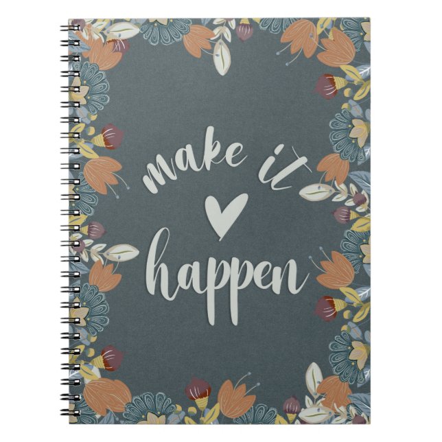  Floral Folk Art   Notebook (Front)